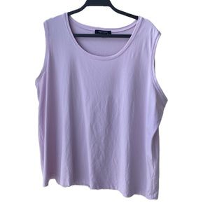 💜Karen Kane Lavender Soft & Silky Stretch Knit Sleeveless Tank Top Plus-Size 2X